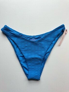 Victoria's Secret Electric Blue Textured Brazilian Bikini Bottom